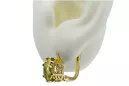 8K žlté zlato 333 Yellow Peridot náušnice vec003x-yp Russian Soviet USSR Vintage Jewlery Art Deco style